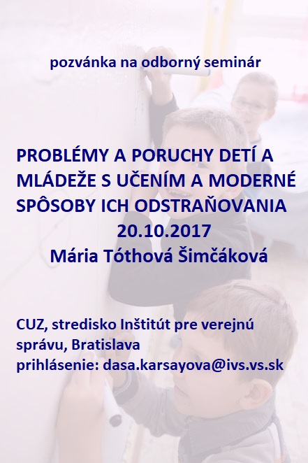 Problmy a poruchy det a mldee s uenm a modern spsoby ich odstraovania.