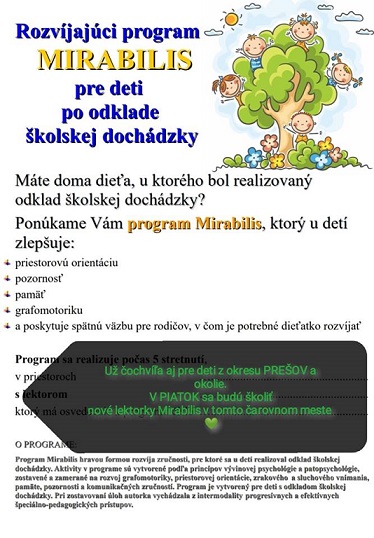 Program pre deti s odkladom kolskej dochdzky_TERMN 2020