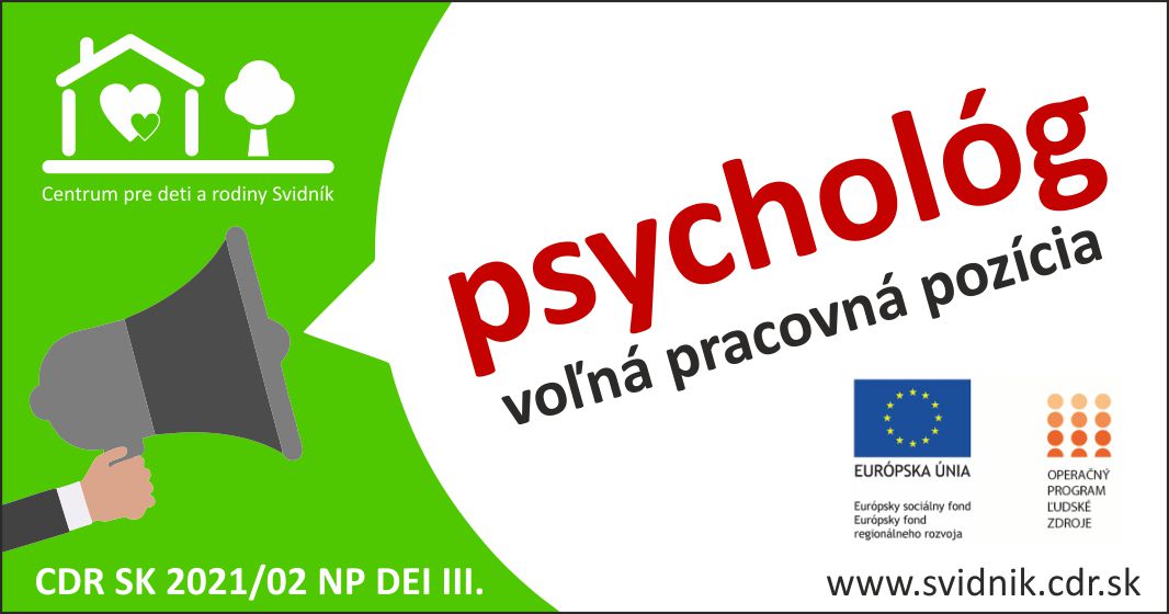 Von pracovn miesto - psycholg CDR SK 2021/02 NP DEI III.