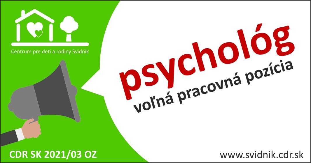 Von pracovn miesto - psycholg CDR SK 2021/03 OZ