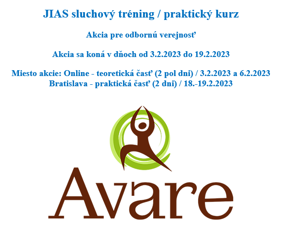 Praktick kurz JIAS sluchov trning