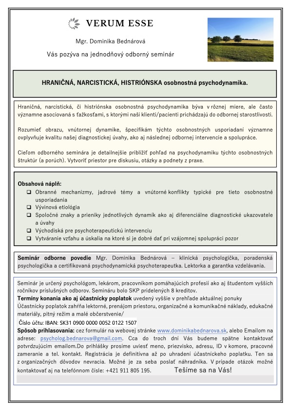 HRANIN, NARCISTICK, HISTRINSKA osobnostn psychodynamika