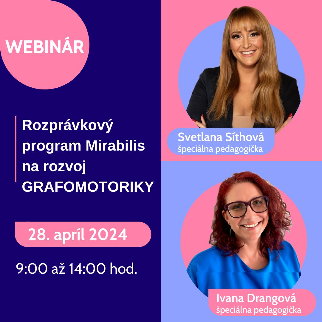 WEBINR: Rozprvkov program Mirabilis na rozvoj GRAFOMOTORIKY