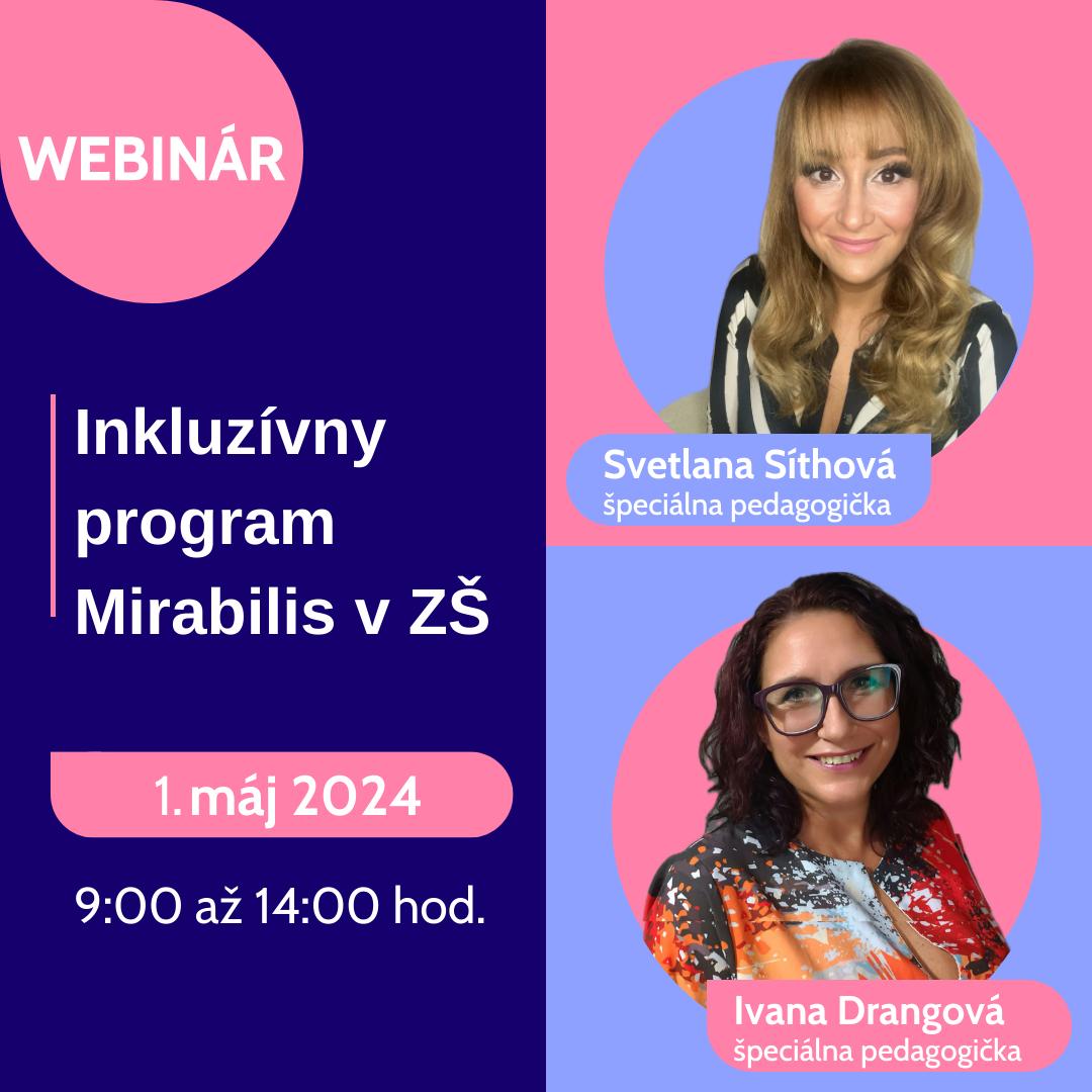 WEBINR 🩷 Inkluzvny program Mirabilis v zkladnej kole