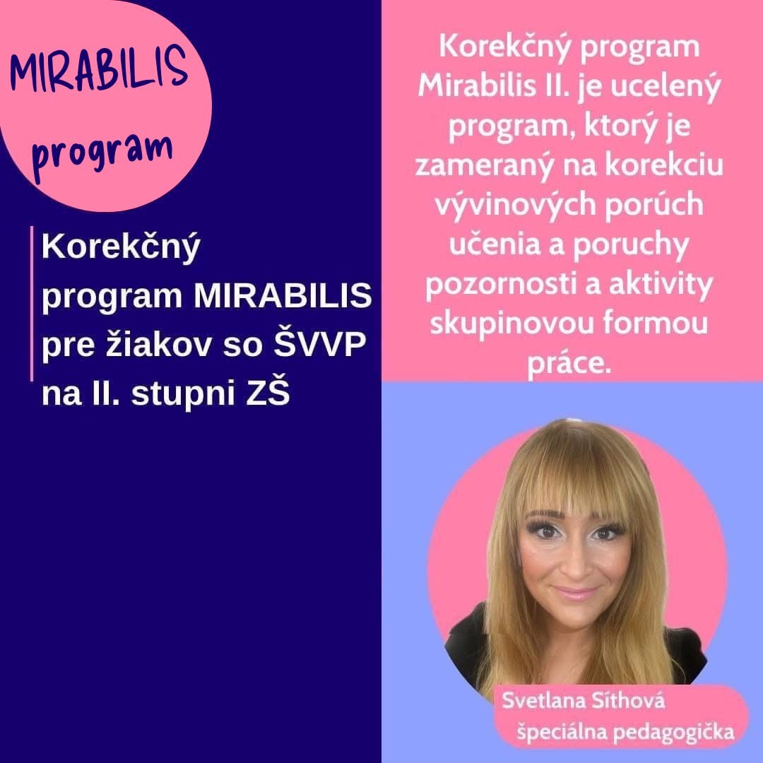 Korekn program Mirabilis pre iakov so VVP na II. stupni Z 🌟